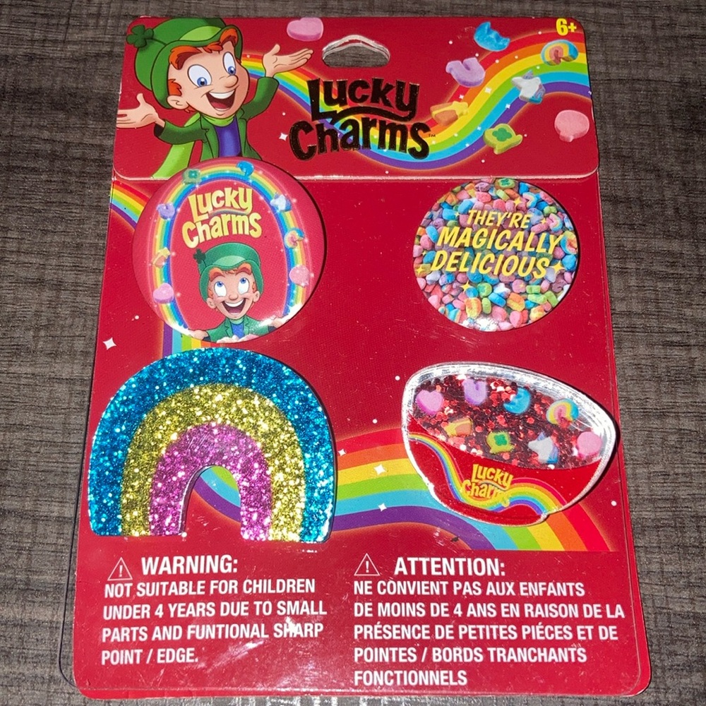 NWT Lucky Charms Pins/Button Set
